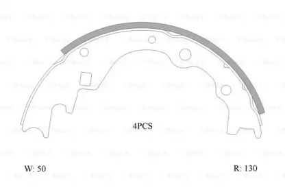 Комлект тормозных накладок BOSCH 0 986 AB0 140