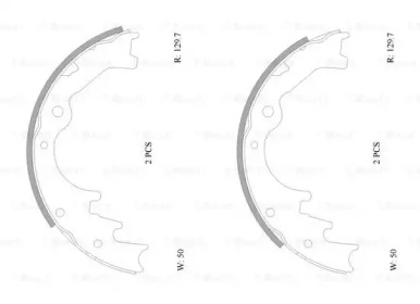 Комлект тормозных накладок BOSCH 0 986 AB0 158