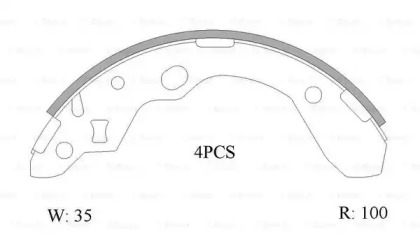 Комлект тормозных накладок BOSCH 0 986 AB0 162