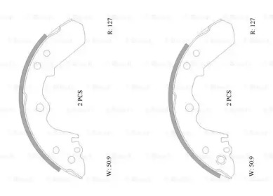 Комлект тормозных накладок BOSCH 0 986 AB0 192