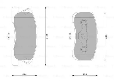 Комплект тормозных колодок BOSCH 0 986 AB0 220