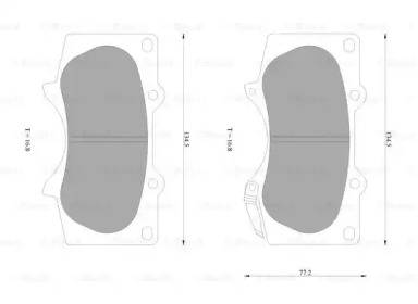 Комплект тормозных колодок BOSCH 0 986 AB0 261