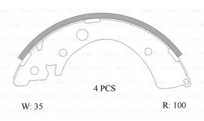 Комлект тормозных накладок BOSCH 0 986 AB0 805