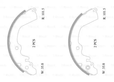 Комлект тормозных накладок BOSCH 0 986 AB0 835