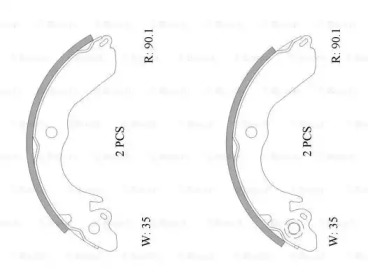 Комлект тормозных накладок BOSCH 0 986 AB0 837