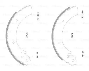 Комплект тормозных колодок BOSCH 0 986 AB0 886