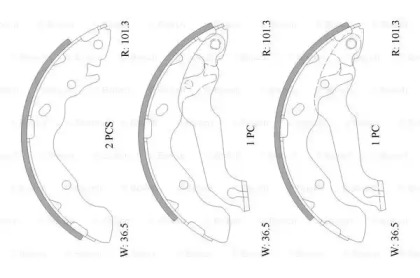 Комлект тормозных накладок BOSCH 0 986 AB0 887