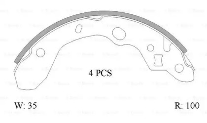 Комлект тормозных накладок BOSCH 0 986 AB0 919