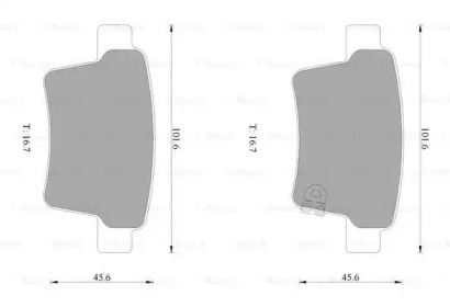 Комплект тормозных колодок BOSCH 0 986 AB1 001