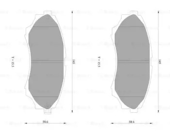 Комплект тормозных колодок BOSCH 0 986 AB1 002