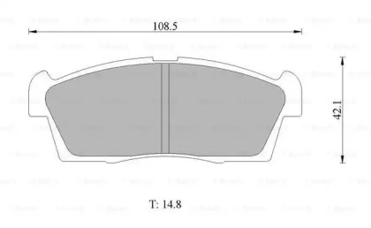 Комплект тормозных колодок, дисковый тормоз BOSCH 0 986 AB1 010