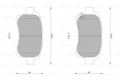 Комплект тормозных колодок BOSCH 0 986 AB1 014