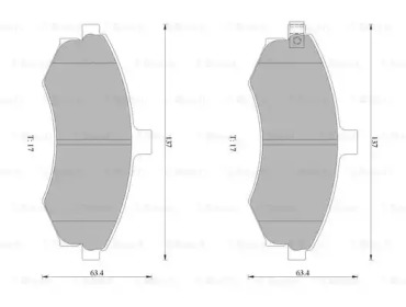 Комплект тормозных колодок BOSCH 0 986 AB1 023