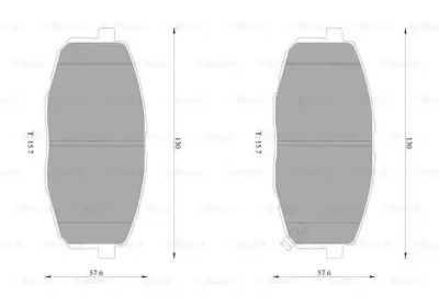 Комплект тормозных колодок BOSCH 0 986 AB1 026