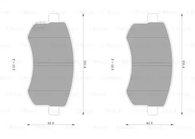 Комплект тормозных колодок BOSCH 0 986 AB1 038