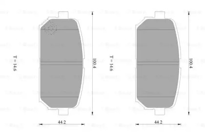 Комплект тормозных колодок, дисковый тормоз BOSCH 0 986 AB1 059