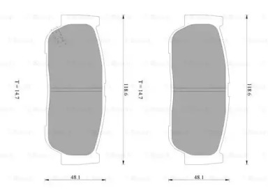 Комплект тормозных колодок BOSCH 0 986 AB1 065