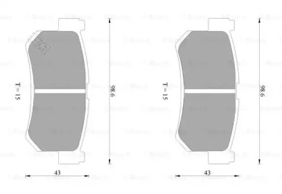 Комплект тормозных колодок BOSCH 0 986 AB1 066