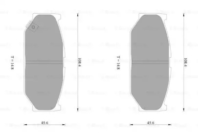 Комплект тормозных колодок BOSCH 0 986 AB1 087