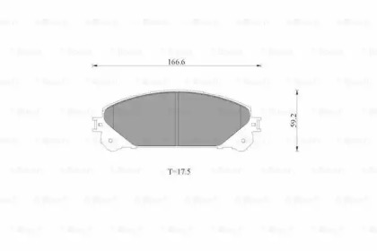 Комплект тормозных колодок, дисковый тормоз BOSCH 0 986 AB1 090