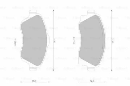 Комплект тормозных колодок BOSCH 0 986 AB1 118