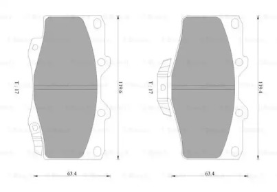 Комплект тормозных колодок BOSCH 0 986 AB1 128