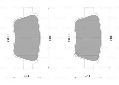 Комплект тормозных колодок BOSCH 0 986 AB1 133