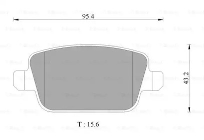 Комплект тормозных колодок, дисковый тормоз BOSCH 0 986 AB1 144