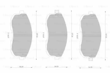 Комплект тормозных колодок, дисковый тормоз BOSCH 0 986 AB1 330