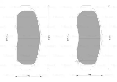 Комплект тормозных колодок BOSCH 0 986 AB1 385