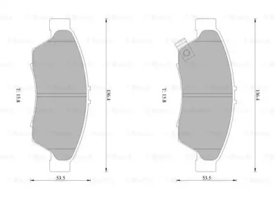 Комплект тормозных колодок, дисковый тормоз BOSCH 0 986 AB1 399