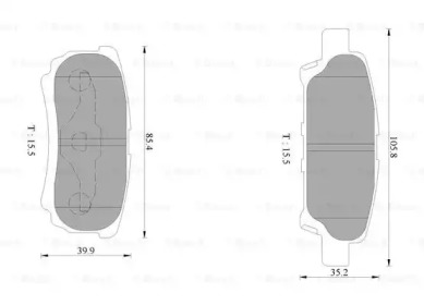 Комплект тормозных колодок BOSCH 0 986 AB1 401