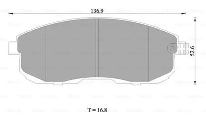 Комплект тормозных колодок, дисковый тормоз BOSCH 0 986 AB1 407