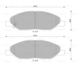 Комплект тормозных колодок BOSCH 0 986 AB1 418