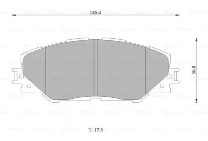 Комплект тормозных колодок, дисковый тормоз BOSCH 0 986 AB1 422