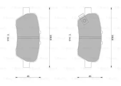 Комплект тормозных колодок BOSCH 0 986 AB1 425