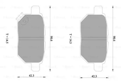 Комплект тормозных колодок BOSCH 0 986 AB1 453