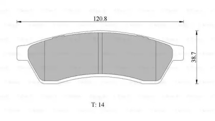 Комплект тормозных колодок BOSCH 0 986 AB1 463