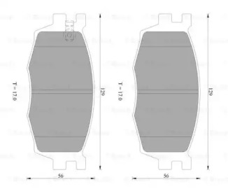 Комплект тормозных колодок BOSCH 0 986 AB1 465