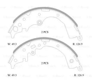 Комлект тормозных накладок BOSCH 0 986 AB1 506