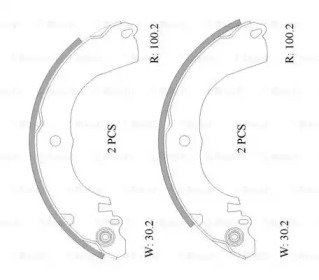 Комплект тормозных колодок BOSCH 0 986 AB1 549