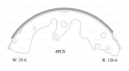 Комлект тормозных накладок BOSCH 0 986 AB1 586