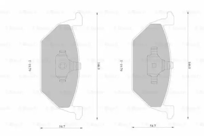 Комплект тормозных колодок, дисковый тормоз BOSCH 0 986 AB1 645