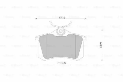 Комплект тормозных колодок, дисковый тормоз BOSCH 0 986 AB1 677