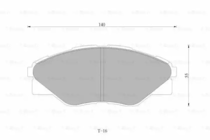 Комплект тормозных колодок, дисковый тормоз BOSCH 0 986 AB1 796