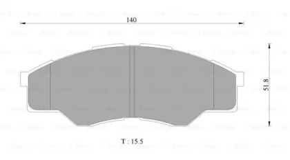 Комплект тормозных колодок BOSCH 0 986 AB1 934