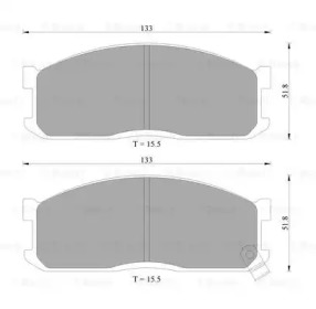 Комплект тормозных колодок BOSCH 0 986 AB2 006