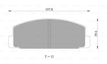 Комплект тормозных колодок, дисковый тормоз BOSCH 0 986 AB2 009