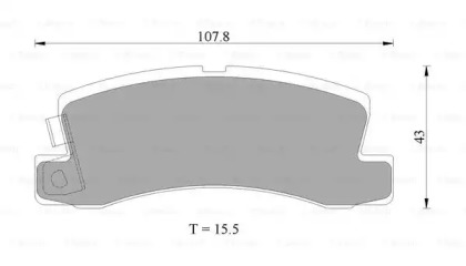 Комплект тормозных колодок, дисковый тормоз BOSCH 0 986 AB2 010