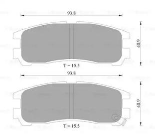 Комплект тормозных колодок BOSCH 0 986 AB2 011